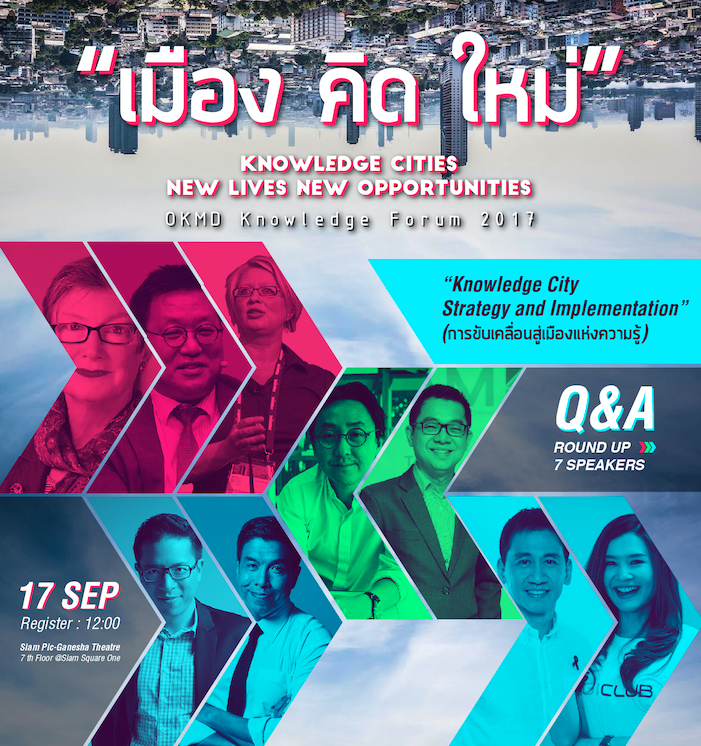 OKMD KNOWLEDGE FORUM 2017 "เมือง คิด ใหม่" OKMD KNOWLEDGE FORUM 2017 "เมือง คิด ใหม่"