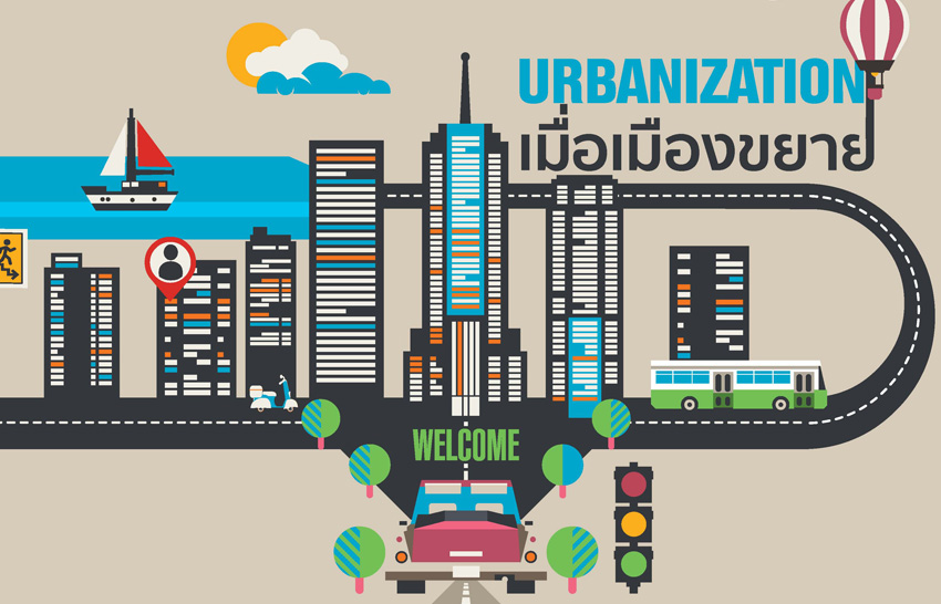 Urbanization การขยายตัวของความเป็นเมือง